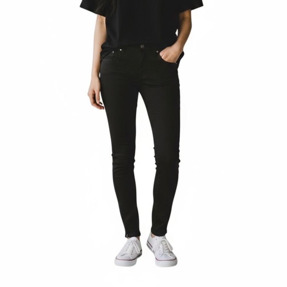 Vince - size 28- Zipper on Ankle-  Skinny Jeans Dark Brown Elastane
